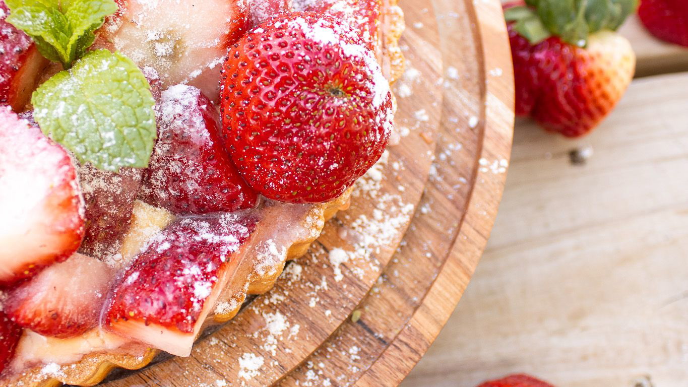 Image of Strawberry Tart with Light Custard