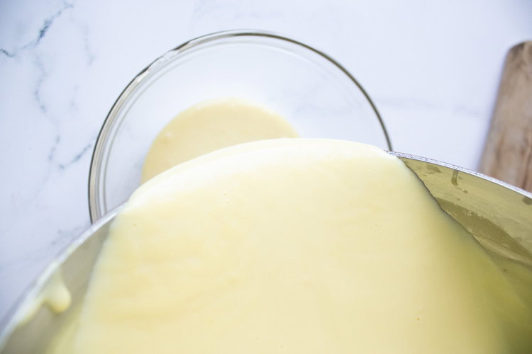 Image of Pour into bowl let cool a while.