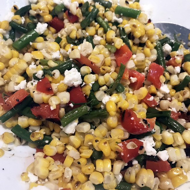 Image of Grilled Corn and Garlic Scape Salad