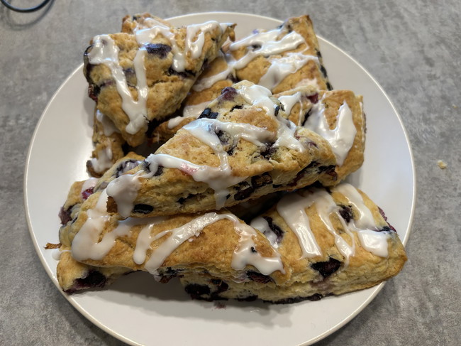 Image of 🫐 Maple-Sweetened Blueberry Lemon Scones