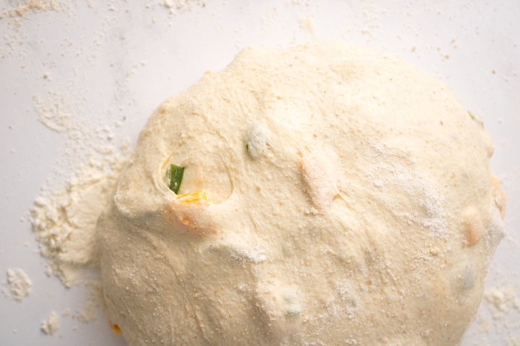 Image of Note: Here are the steps for stretching and folding dough...