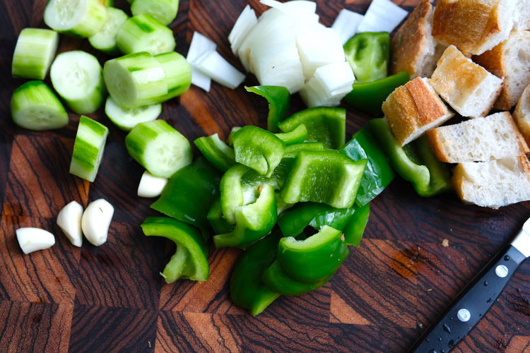 Image of Prep/chop the other vegetables and bread