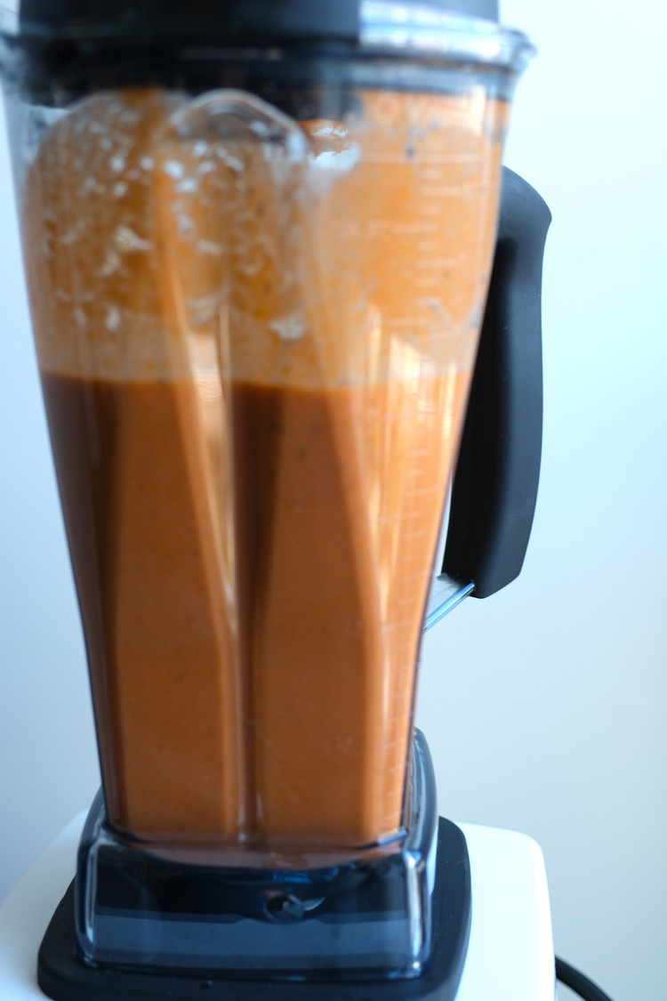 Image of Blend at high power for a few minutes but be careful not to heat the mixture with the blender action