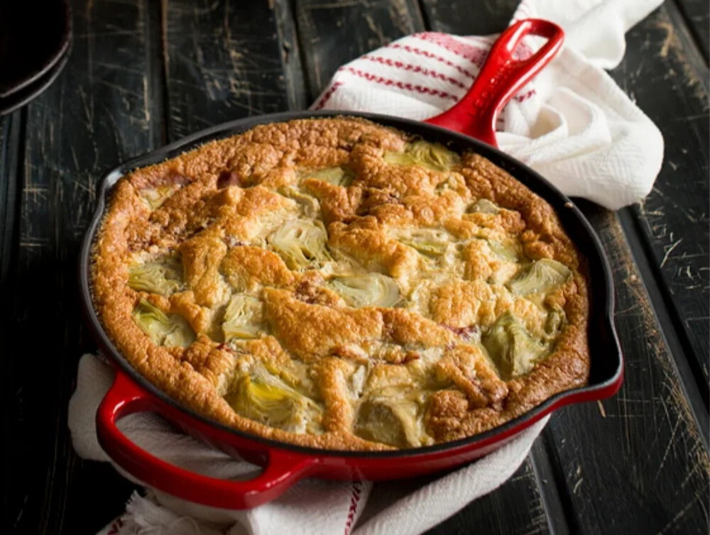 Artischocken-Frittata mit Schinken