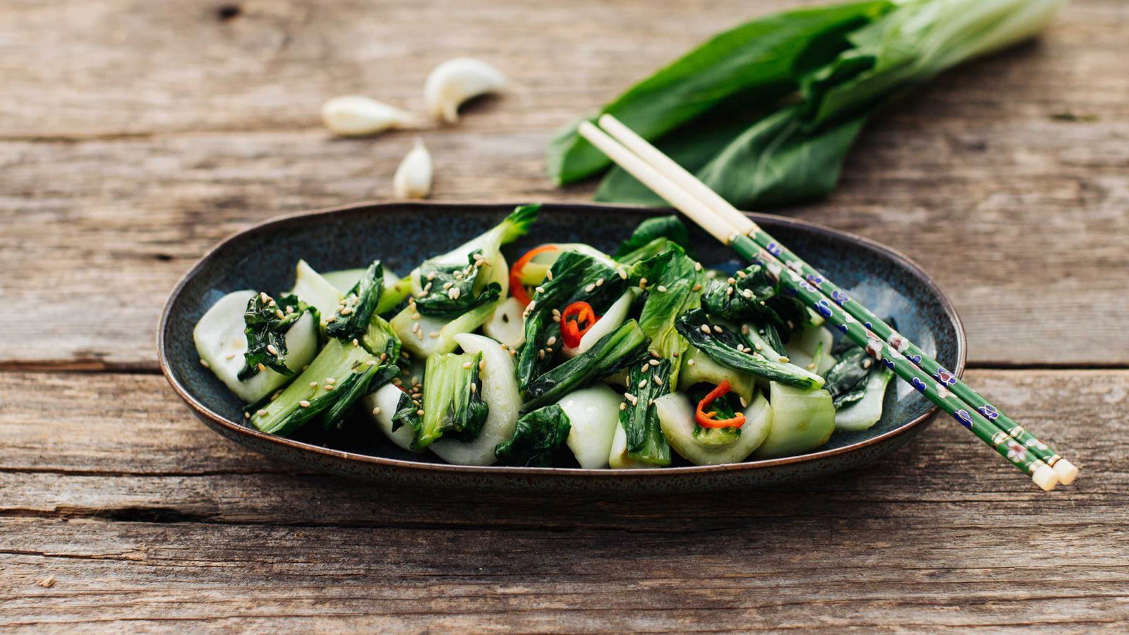 Image of Pak Choi aus dem Wok