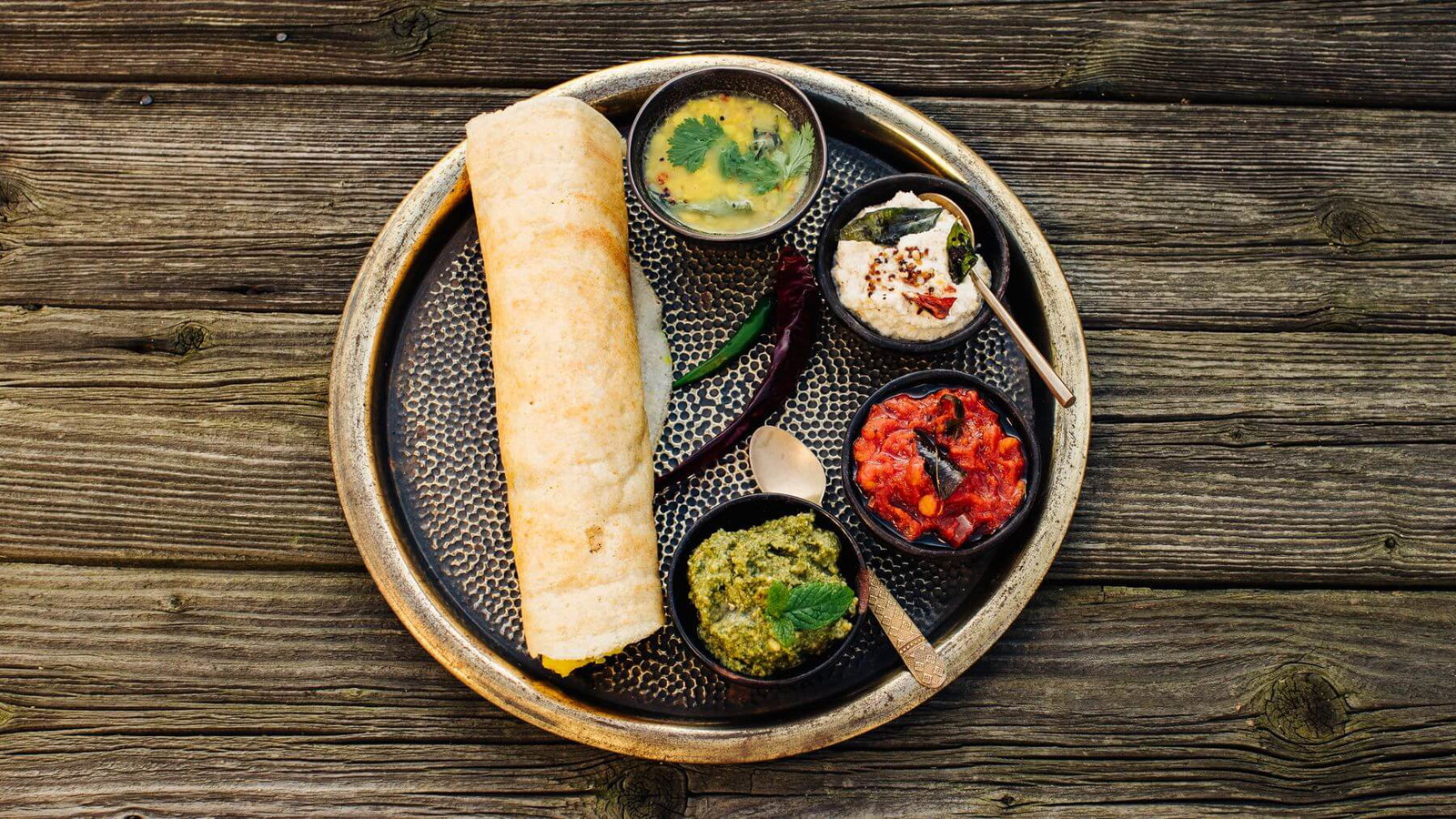 Image of Kokos-Chutney und Minz-Chutney für Dosa