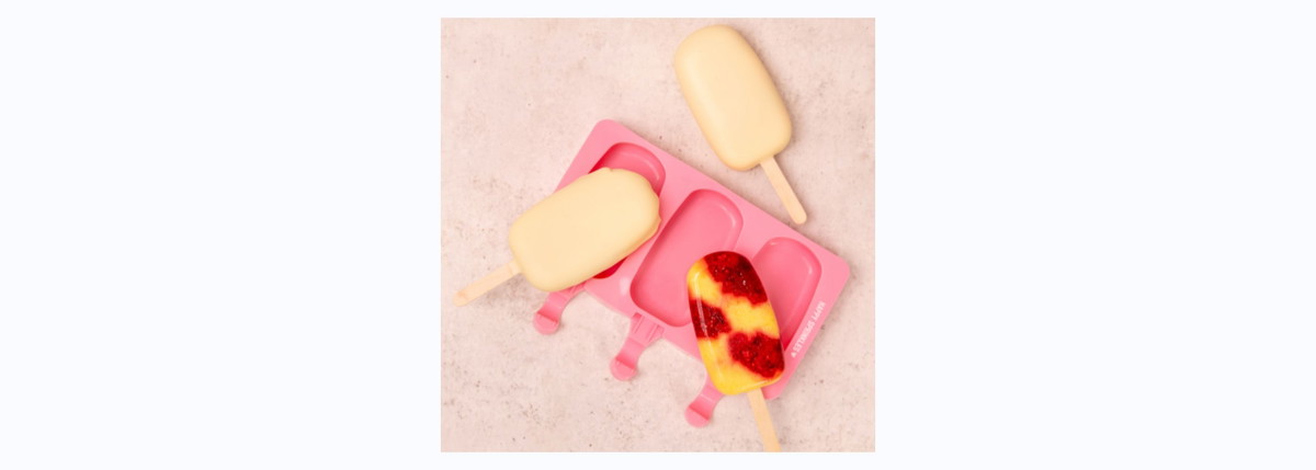 Mango-Himbeer Joghurt Eis