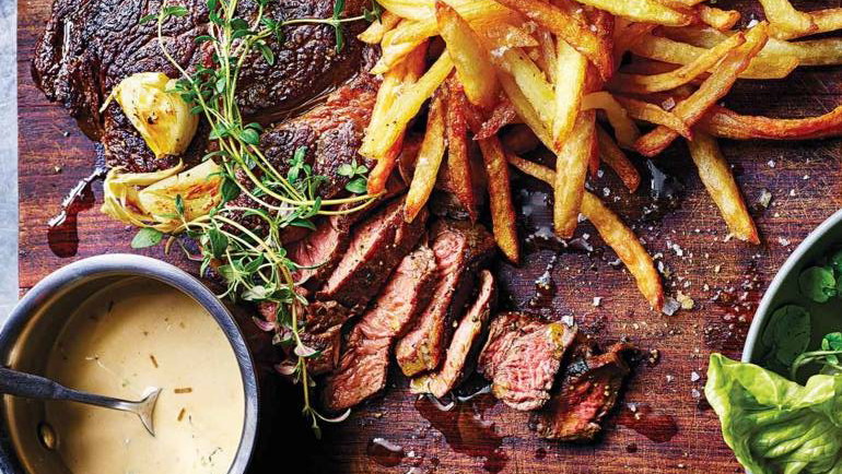 Image of One-pan Sirloin Steak & Lactose Free Creamy Mushroom Sauce