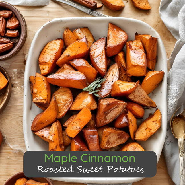 Image of Maple Cinnamon Roasted Sweet Potatoes