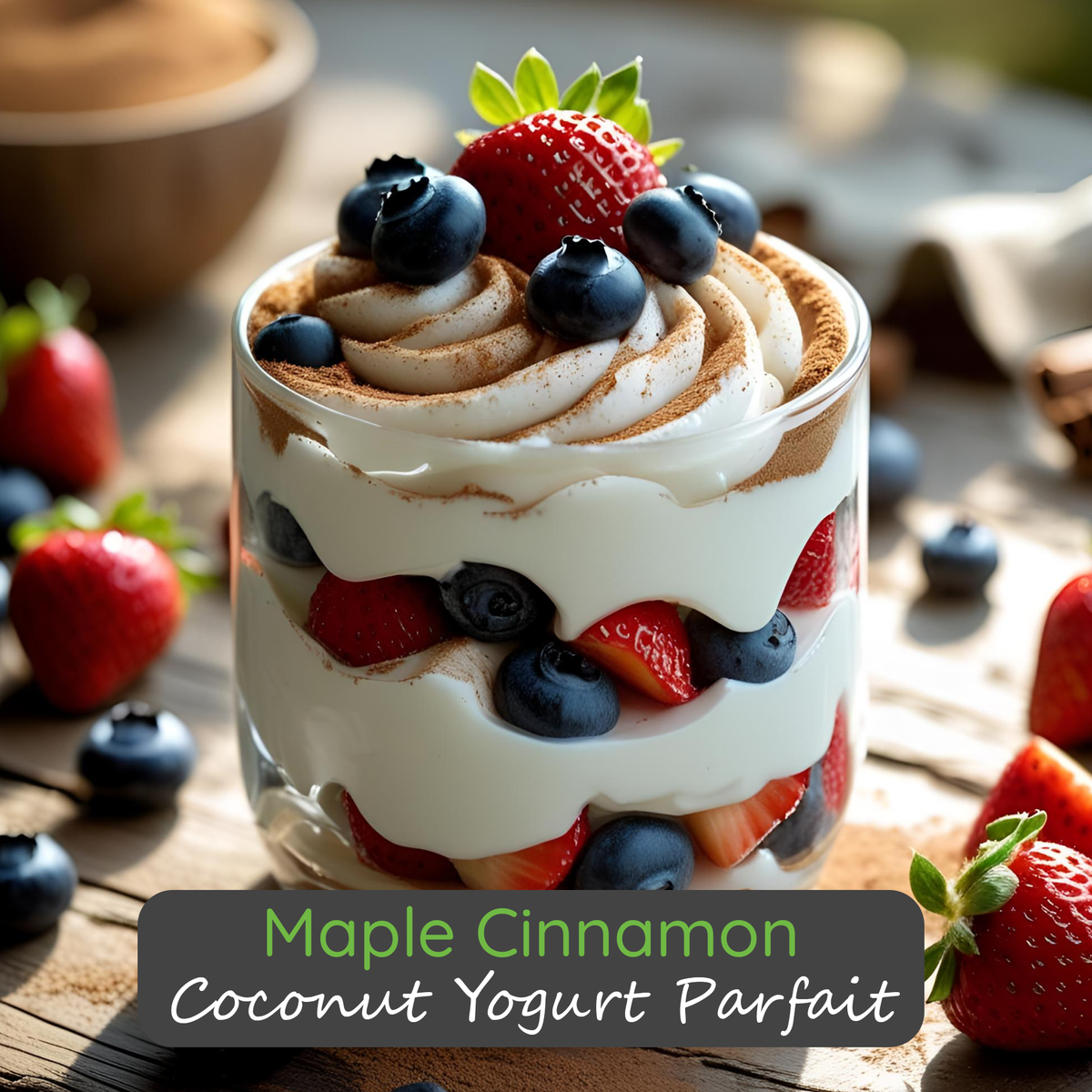 Maple Cinnamon Coconut Yogurt Parfait