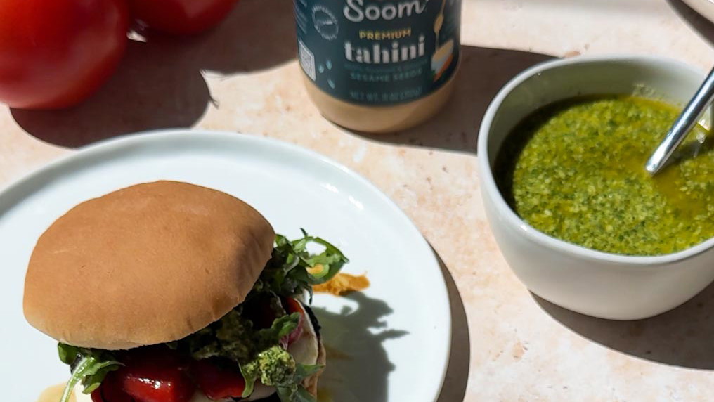 Image of Pesto Portobello Mushroom Burger