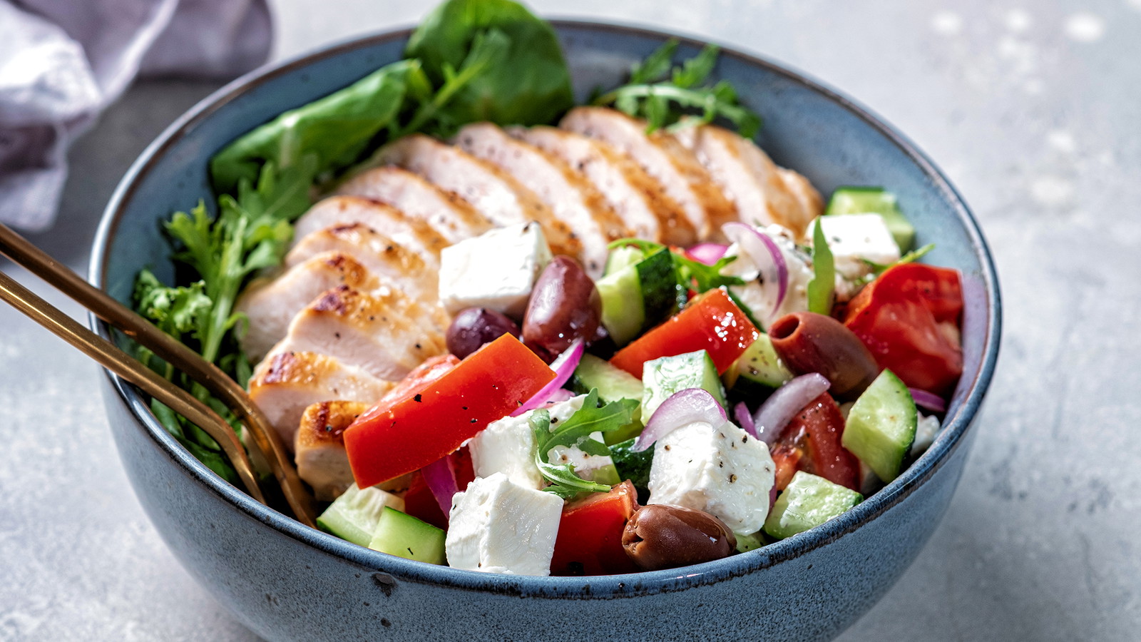 Image of Greek Salad with Grilled Gyro Chicken