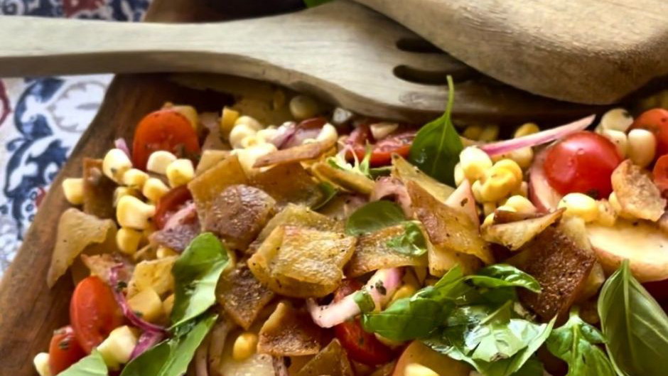 Image of Peachy Corn and Tomato Seasonal Summer Salad