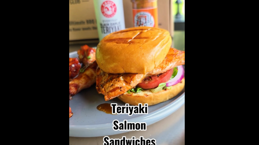 Image of Grilled or Smoked Teriyaki Salmon Sandwiches