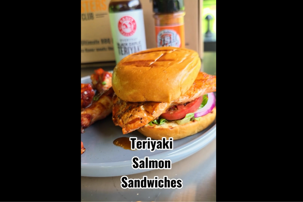 Grilled or Smoked Teriyaki Salmon Sandwiches
