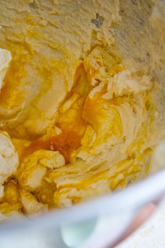 Image of Add in eggs, mix well.