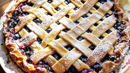 Image of Beautiful Blueberry Pie