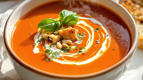 Image of Dairy Free Cream of Tomato Soup with Coriander Fennel Seasoning