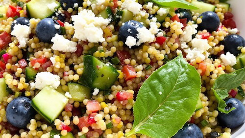 Image of Blueberry, Cucumber and Quinoa Salad with Lemon Basil Vinagrette