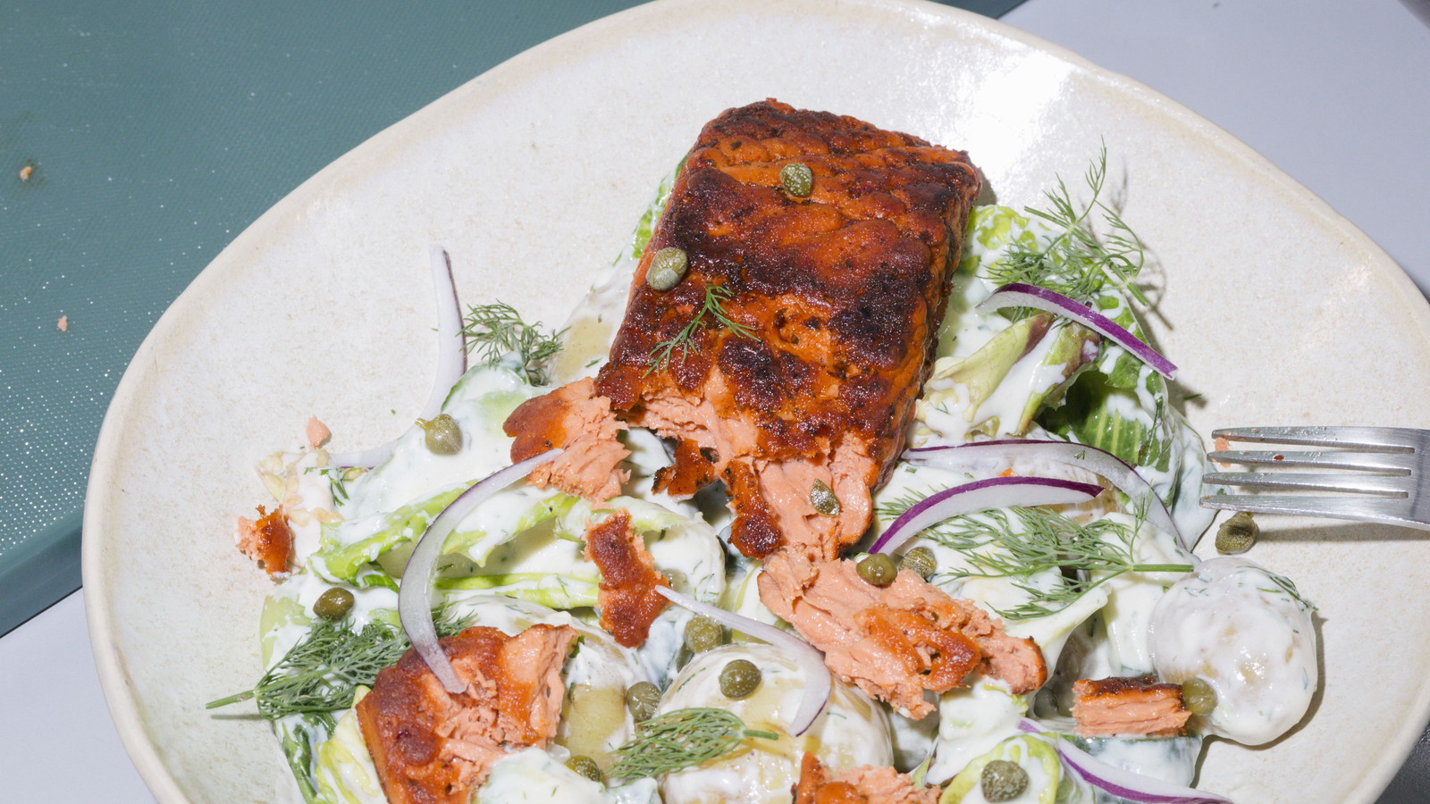 Plant-Based Salmon and Potato Salad-image