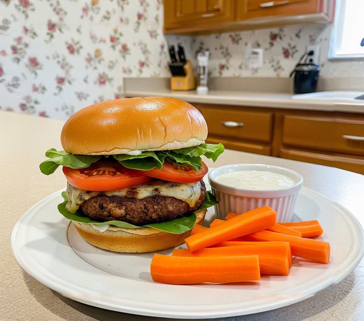 Protein Veggie Burger - Low Sodium & Big Flavor!