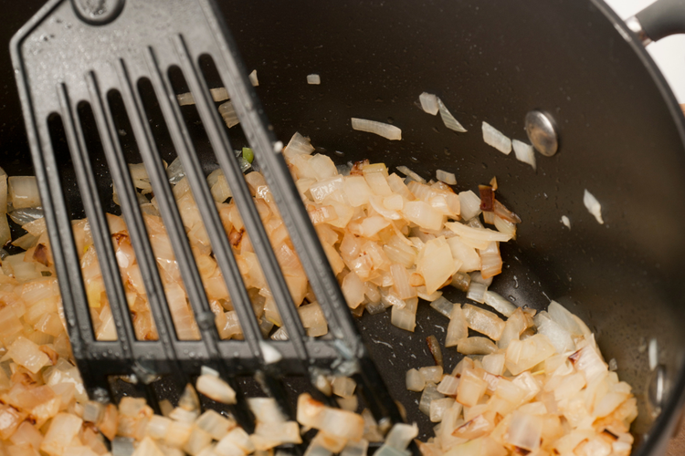 Image of In the same pot, add another tablespoon of oil. Sauté...