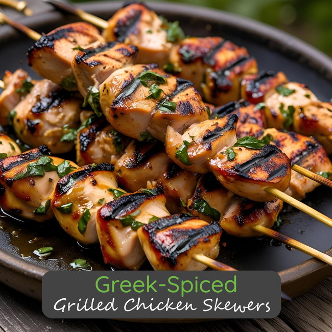 Image of Greek-Spiced Grilled Chicken Skewers