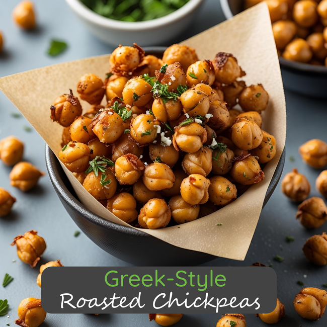 Image of Greek-Style Roasted Chickpeas (Snack)