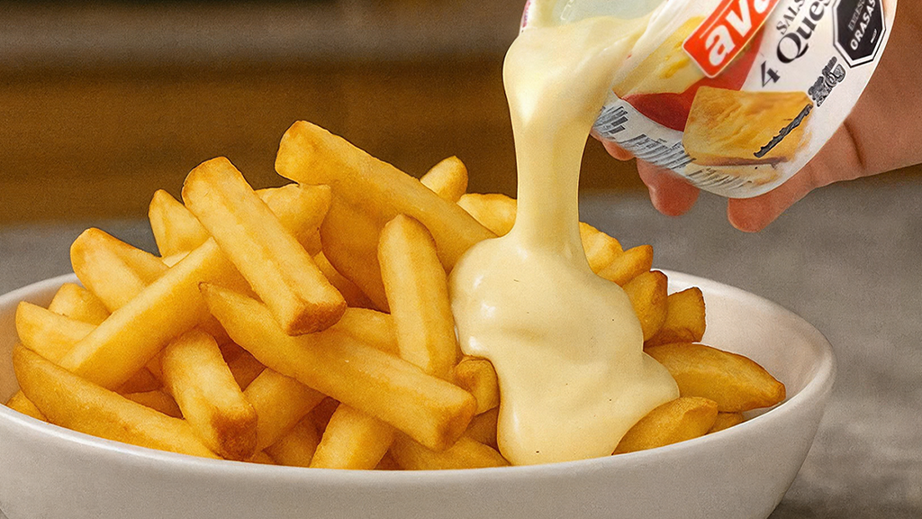 Image of Papas fritas con Salsa 4 Quesos