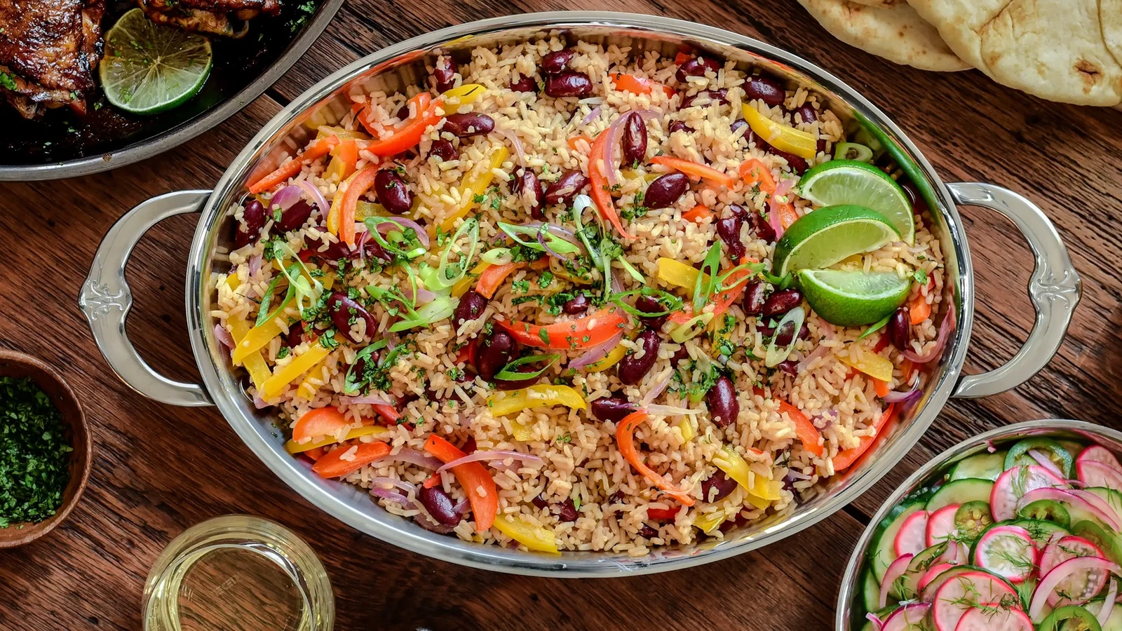 Image of Island-Inspired Rice with Red Beans and Peppers