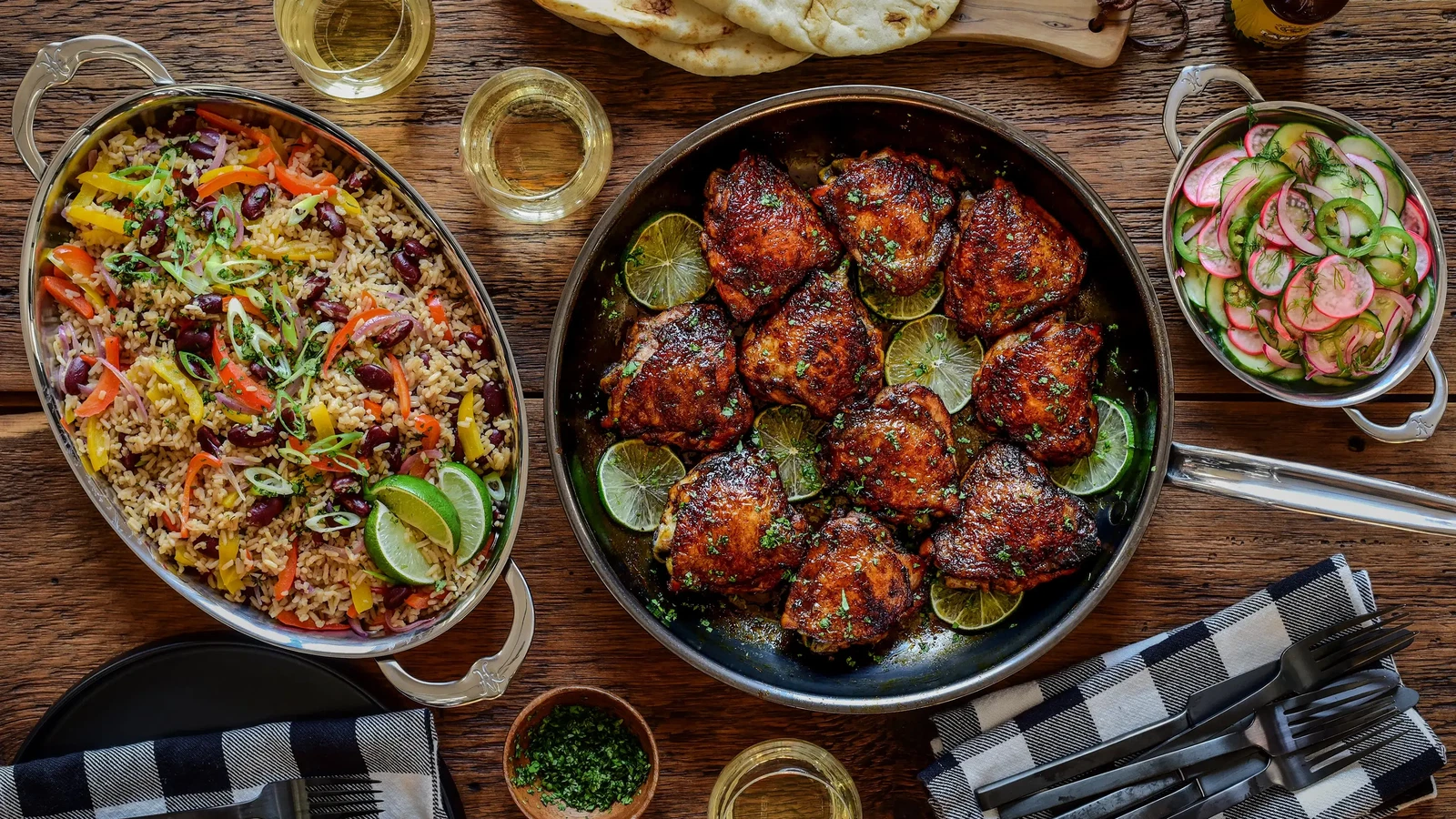 Image of Sticky Rum Glazed Chicken Thighs (Grill or Stove)