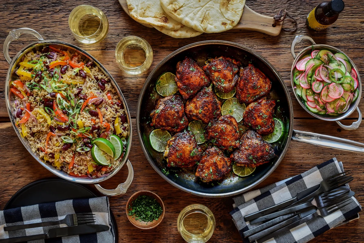 Sticky Rum Glazed Chicken Thighs (Grill or Stove)