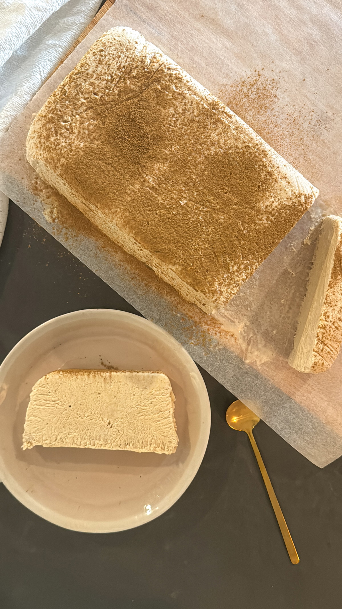 Delicious Cinnamon Semifreddo Frozen Italian Dessert 