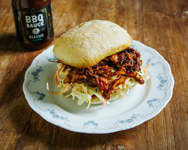 Image of Pulled Pilz Burger - schnell, saftig & vegan