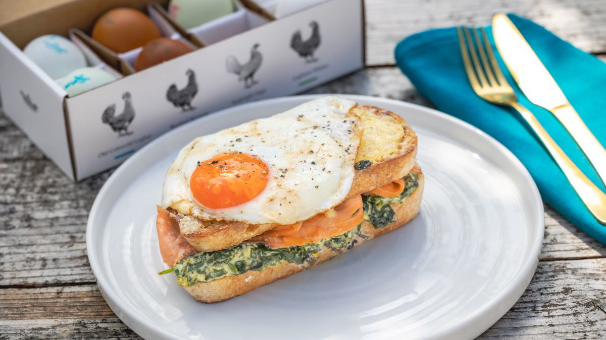 Image of Smoked salmon croque madame