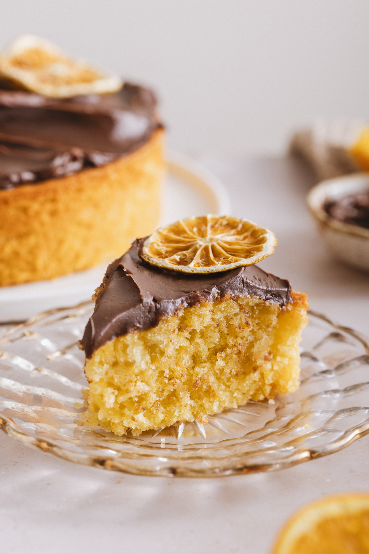 Queque de naranja, aceite de oliva y chocolate