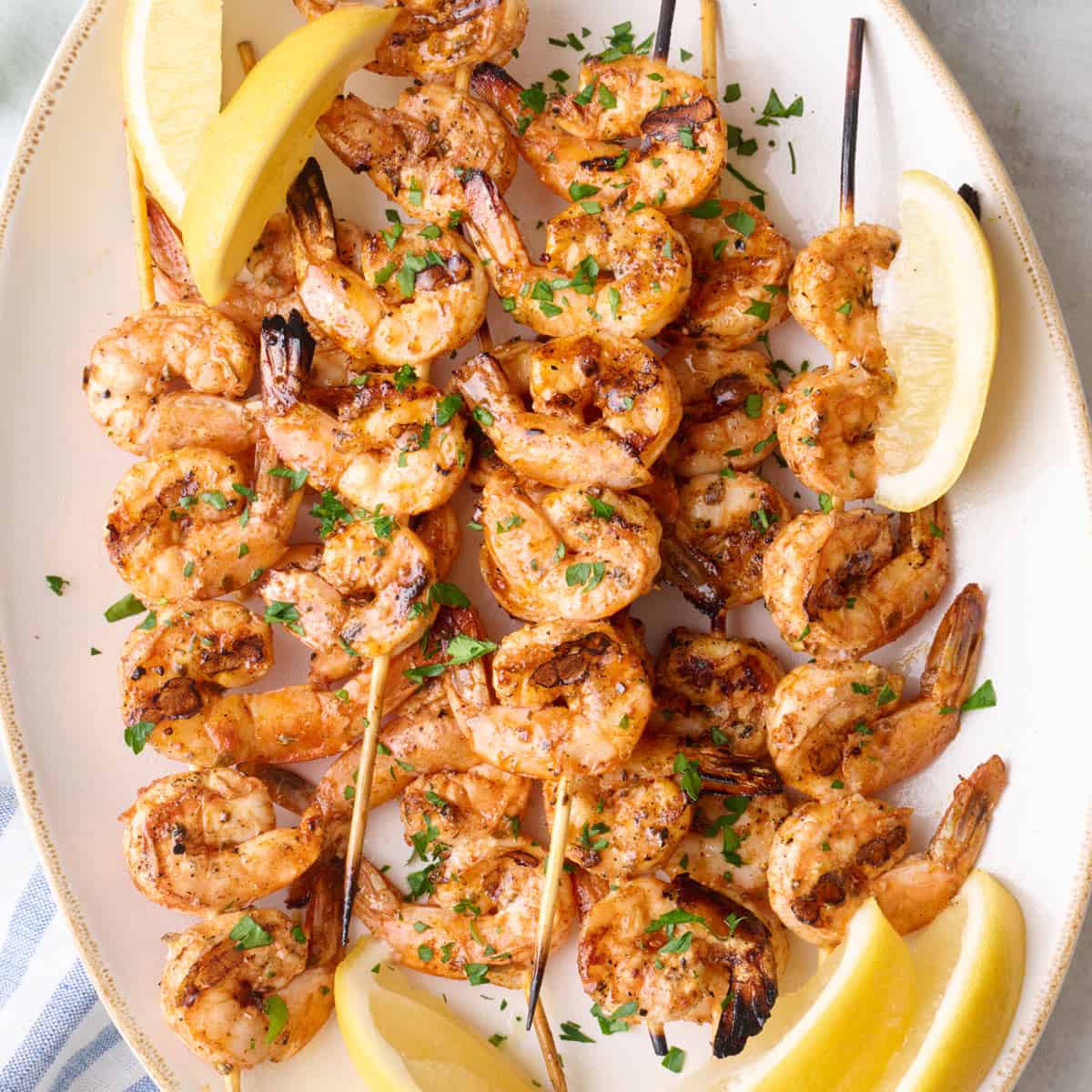 Marinade: Basil & Watermelon Grilled Shrimp Skewers