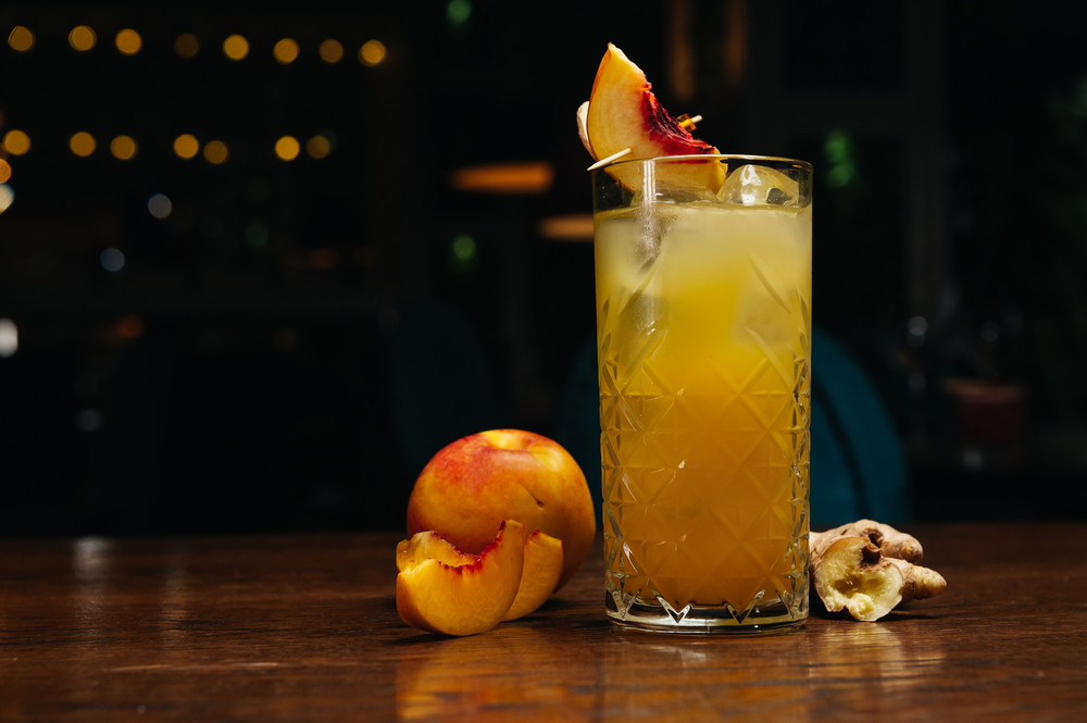 Ginger Peach Lemonade