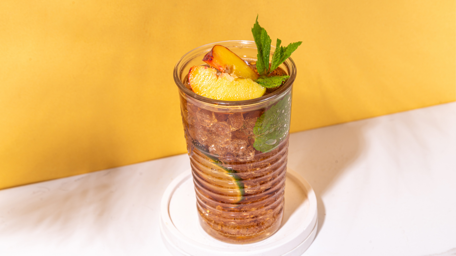 Image of Wabi Coffee Recipes: Peach Sparkling Coffee