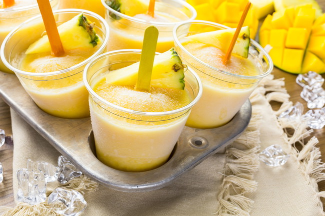 Tropical Fresh Fruit Ice Pops