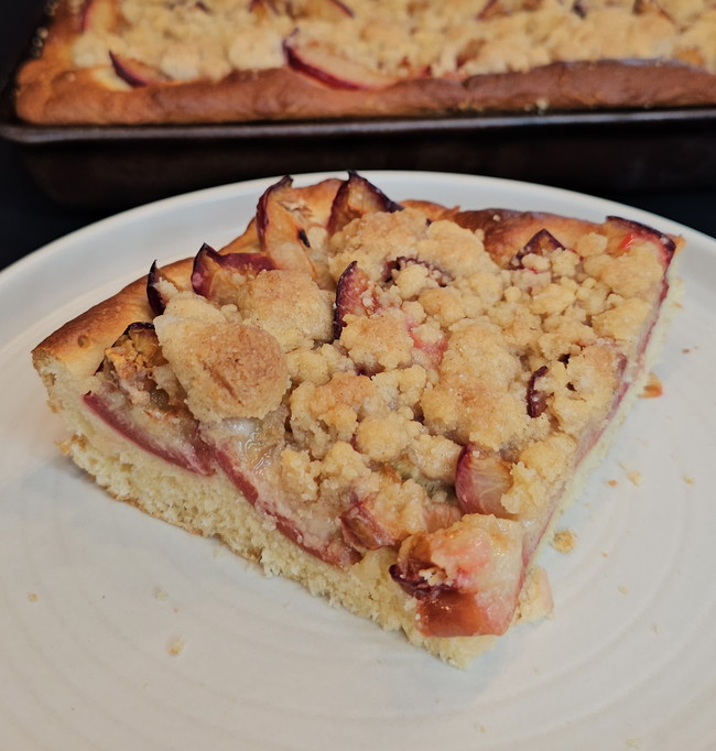 Image of klassischer Zwetschgenkuchen vom Blech