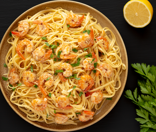 Image of Thunderstruck Garlic-Pepper Shrimp Pasta