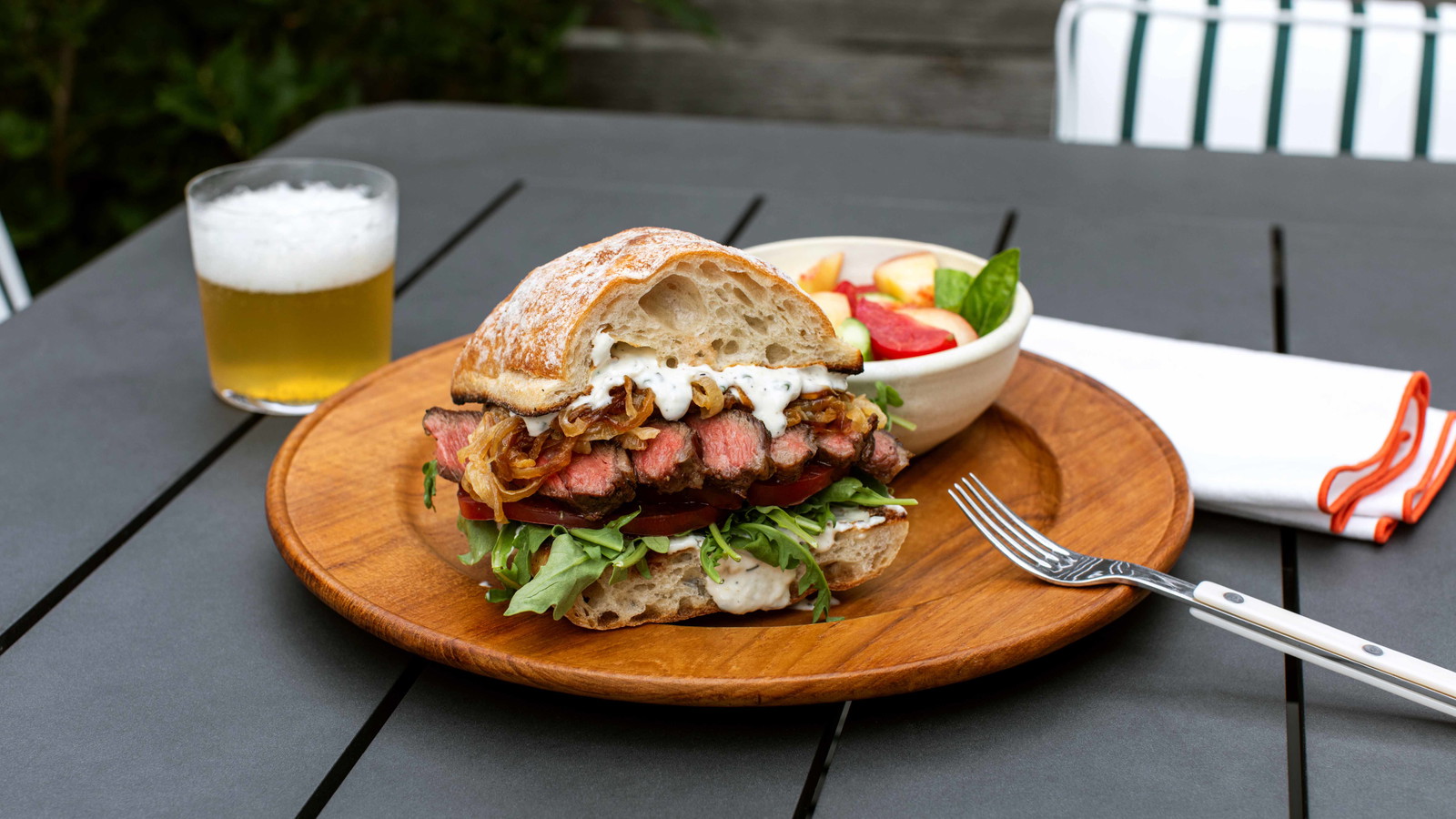 Ribeye Steak Sandwich with Horseradish Aioli