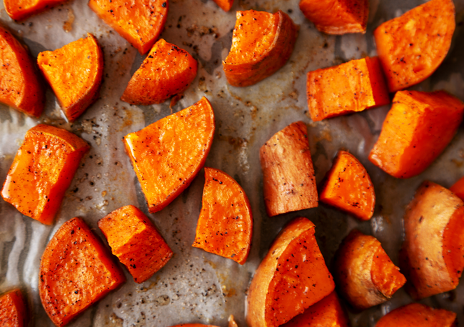 Image of Al Pastor Spiced Roasted Sweet Potatoes