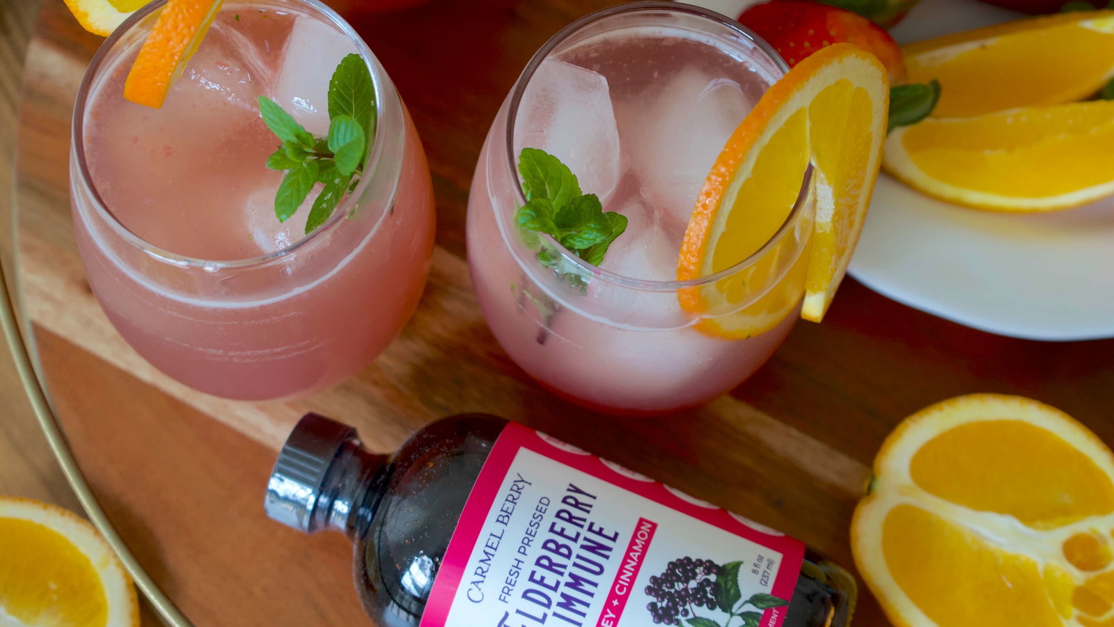 Image of Elderberry Strawberry Citrus Spritzer