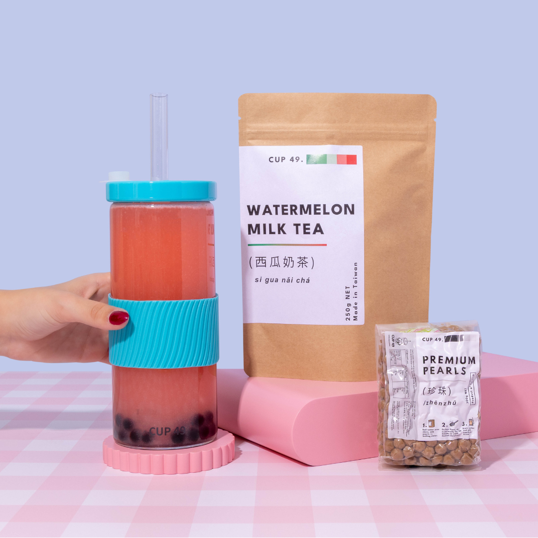 How To Make Watermelon Milk Bubble Tea 