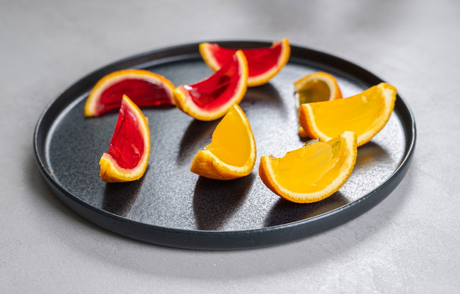 Image of Melone-Mango Jelly Shot in der Orange