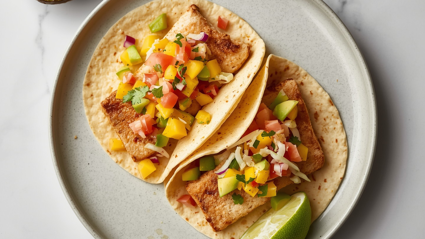Image of Fish Tacos with Mango Salsa Recipe