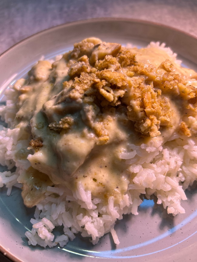 Image of 🍗 Slow Cooker Chicken Casserole with Ghosted Maple Butter Cracker Topping