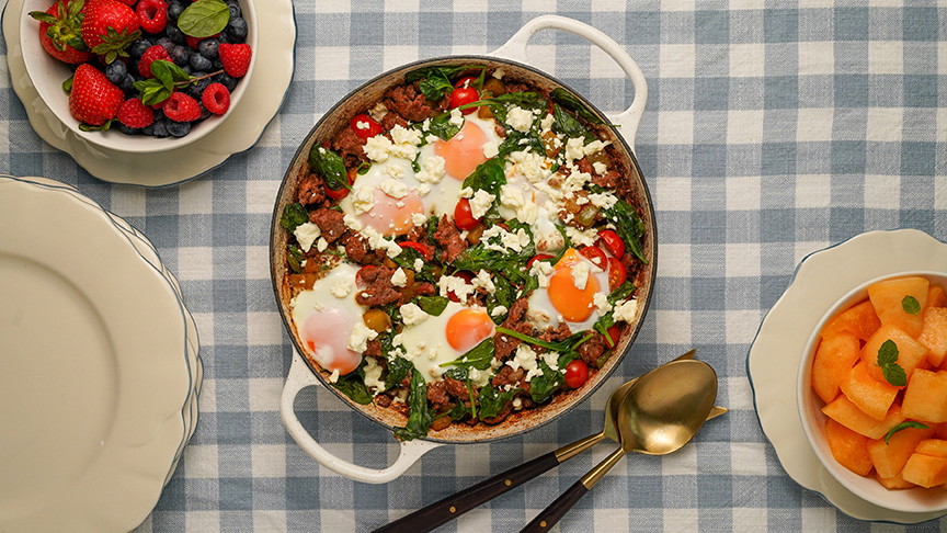 One-Pan Loaded Breakfast Sausage Skillet